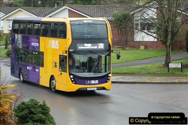 2018-04-09 First day of operation of the Route 20 by Wilts & Dorset.  (22)022