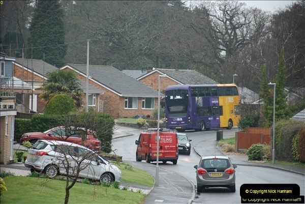 2018-04-09 First day of operation of the Route 20 by Wilts & Dorset.  (25)025