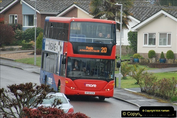 2018-04-09 First day of operation of the Route 20 by Wilts & Dorset.  (29)029