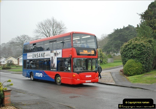 2018-04-09 First day of operation of the Route 20 by Wilts & Dorset.  (39)039