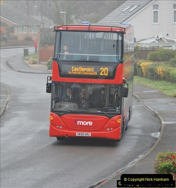 2018-04-09 First day of operation of the Route 20 by Wilts & Dorset.  (49)049