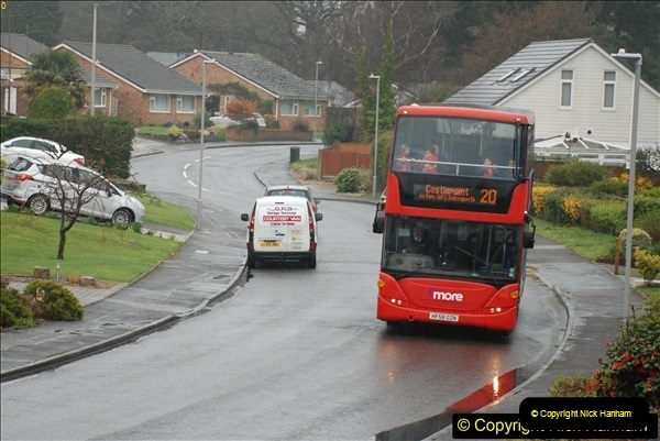 2018-04-09 First day of operation of the Route 20 by Wilts & Dorset.  (6)006