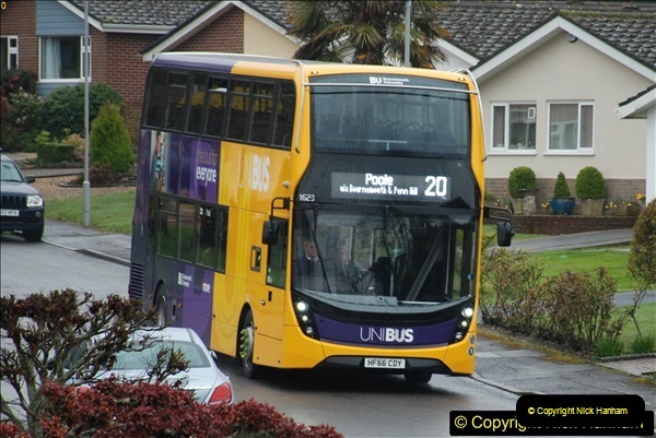 2018-04-09 First day of operation of the Route 20 by Wilts & Dorset.  (9)009