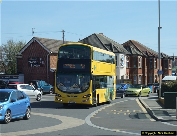 2015-04-07 New 15 plate Yellow Bus @ The Sea View, Parkstone, Poole, Dorset.  (2)30