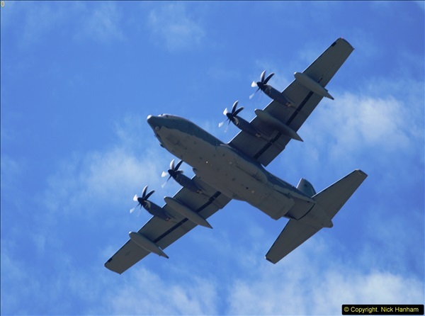 2015-07-10 Lockhead Hercules over Poole, Dorset.  A bonus as this aircraft was not on display at Yeovilton.  (3)003