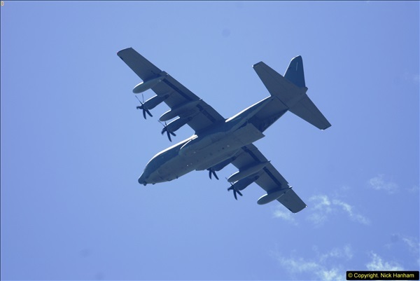 2015-07-10 Lockhead Hercules over Poole, Dorset.  A bonus as this aircraft was not on display at Yeovilton.  (5)005